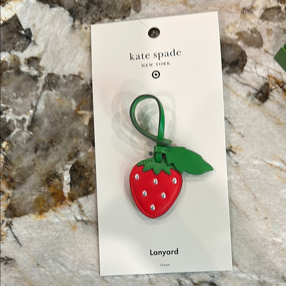 Kate Spade Red Strawberry Lanyard